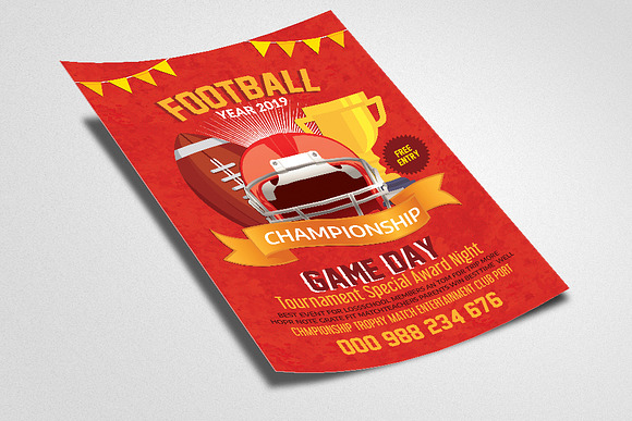 Football Match Sports Flyer/Poster in Flyer Templates - product preview 1