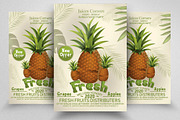 Fresh Fruit Juice Flyer Template