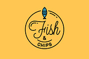 Fish and chips logo.
