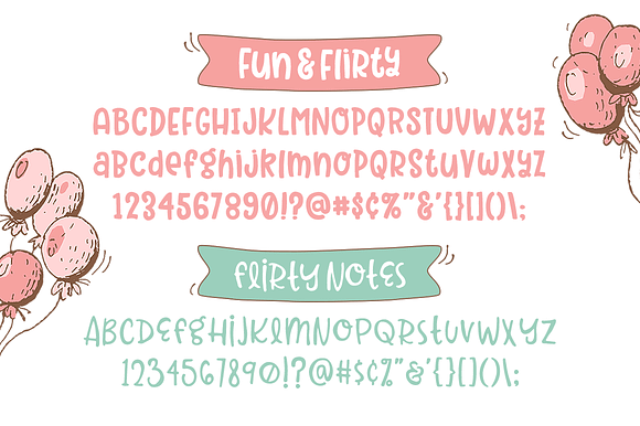Flirty Font 2-pack in Display Fonts - product preview 6
