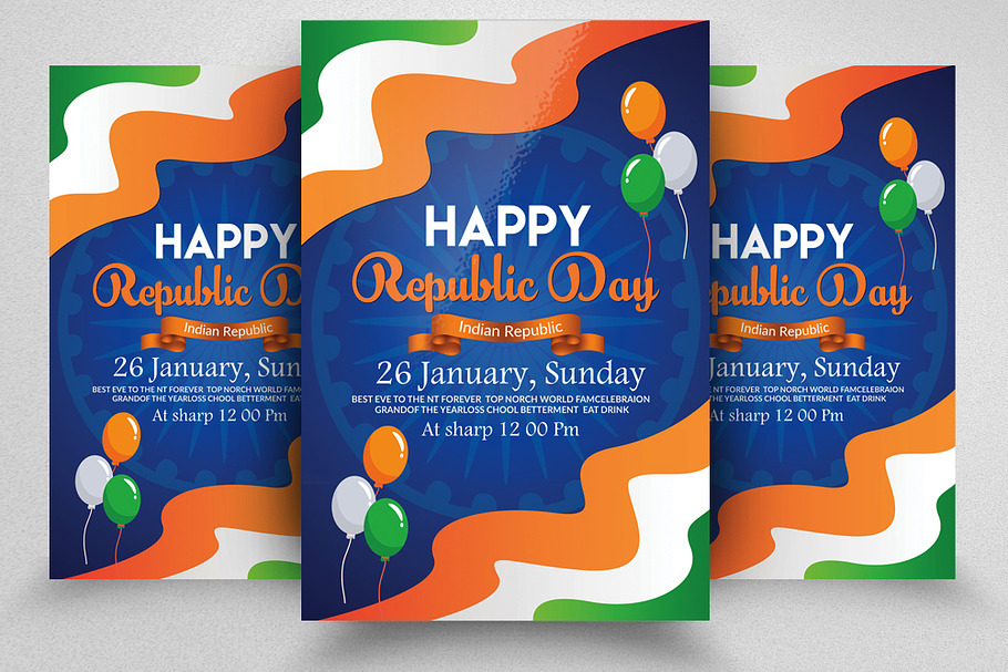 Indian Republic Day Flyer Template in Flyer Templates - product preview 8
