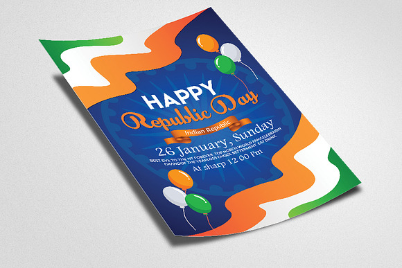 Indian Republic Day Flyer Template in Flyer Templates - product preview 1