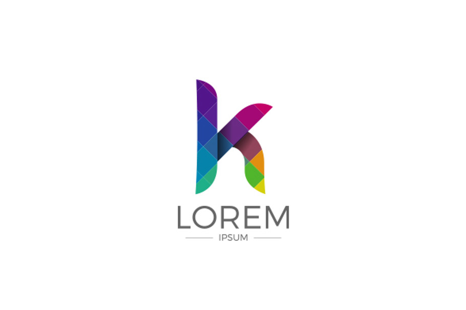 K Letter Logo Icon Mosaic template in Logo Templates - product preview 8
