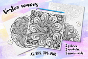 Vortex waves graphic set