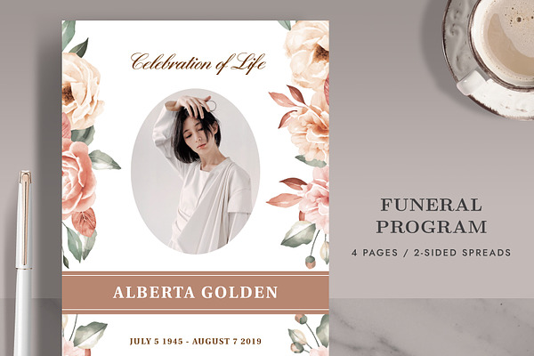 Funeral/ Memorial Card Program FP005