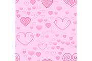 Valentines Day seamless pattern with