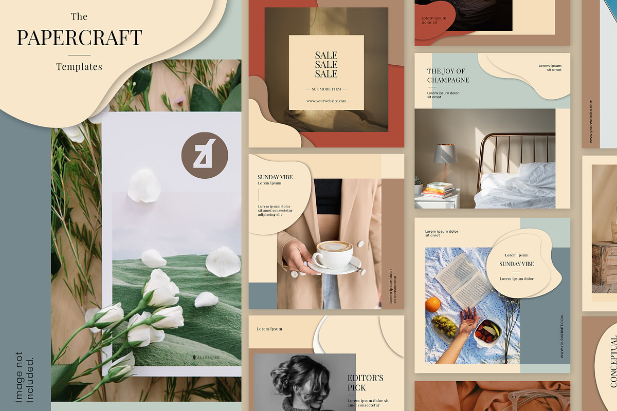 Paper craft social media graphic in Instagram Templates - product preview 8