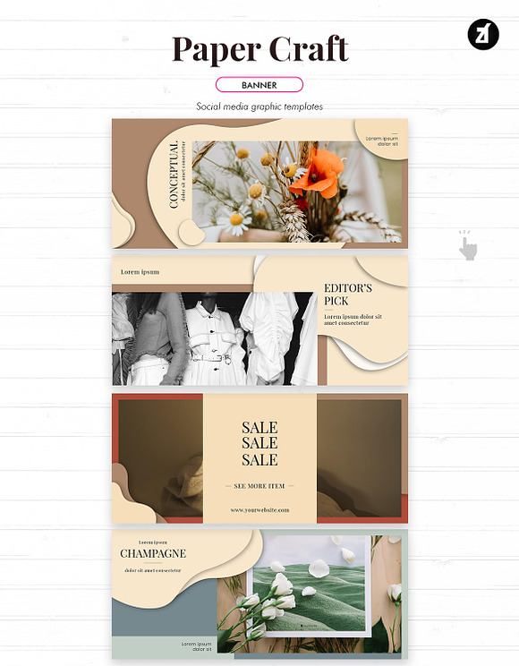 Paper craft social media graphic in Instagram Templates - product preview 7