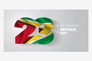 Guyana happy republic day vector