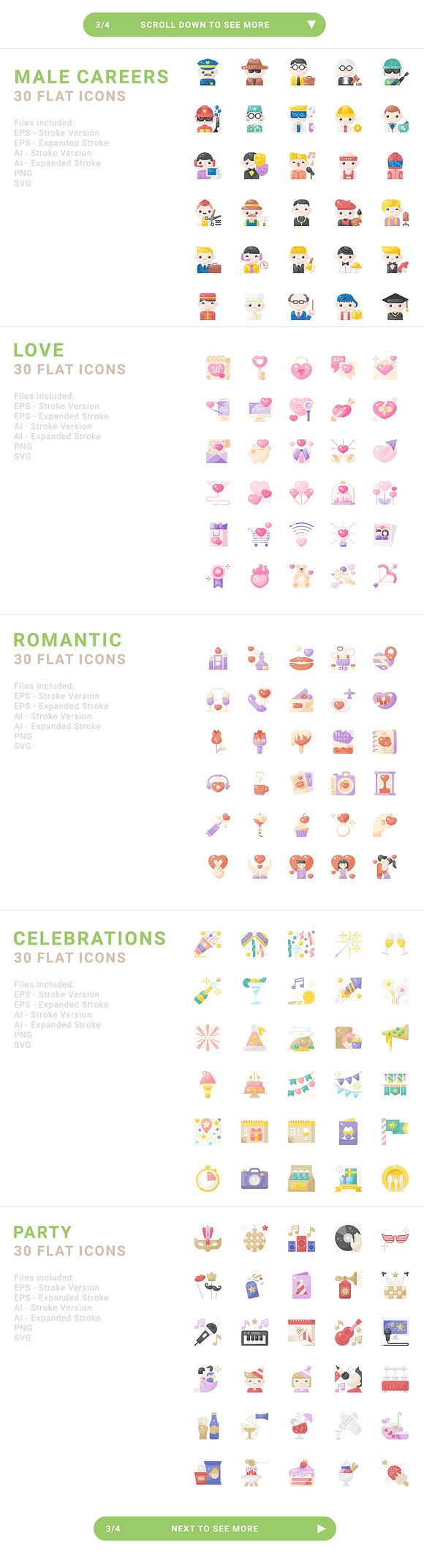 4 styles 2,400 icons - Boldround in Smiley Face Icons - product preview 11
