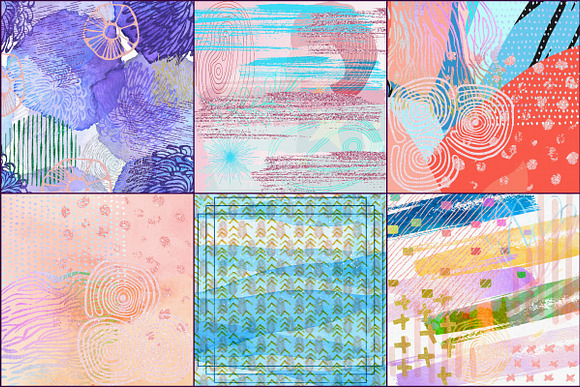 Abstract Mixed Media Digital Papers in Textures - product preview 1