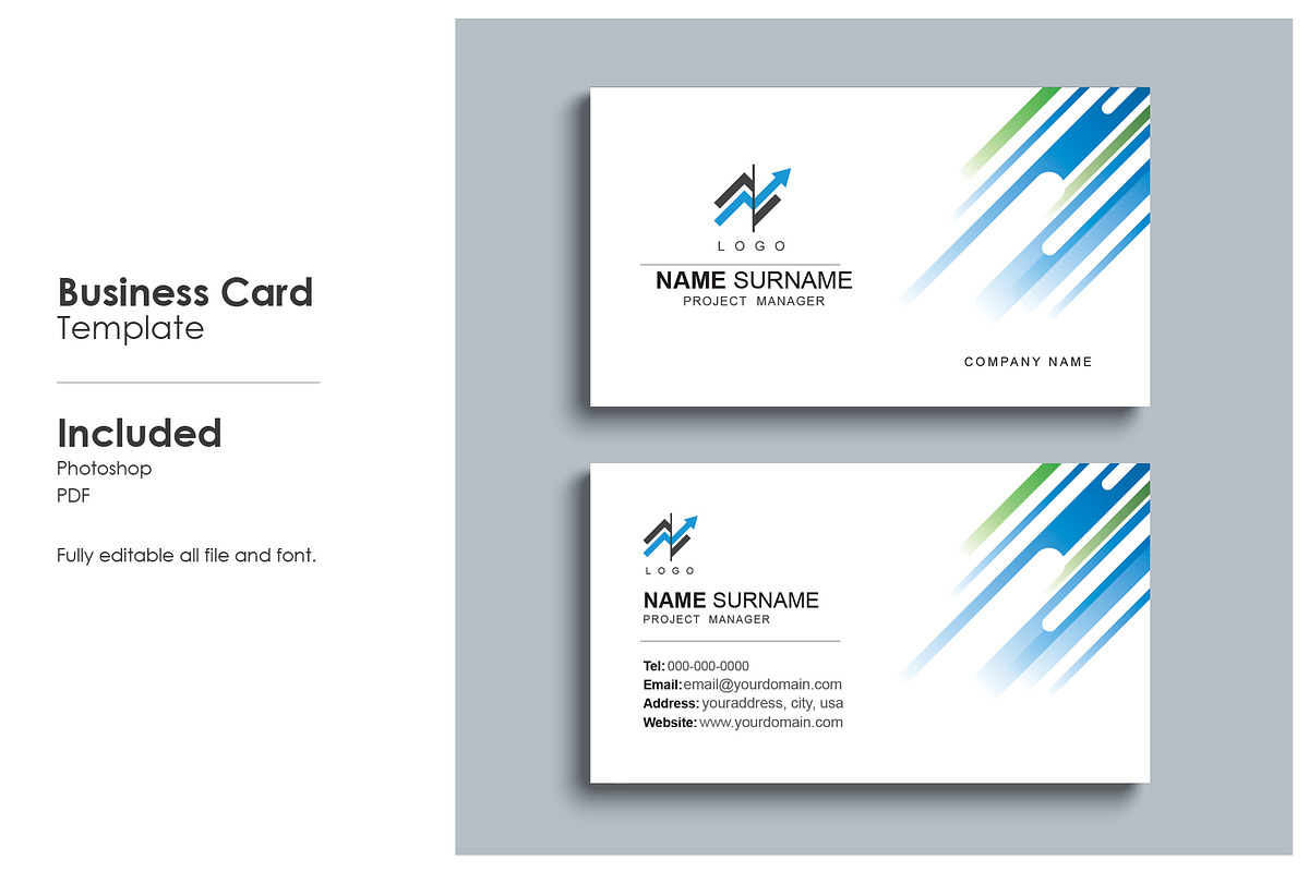 Business Card Template. in Business Card Templates - product preview 8