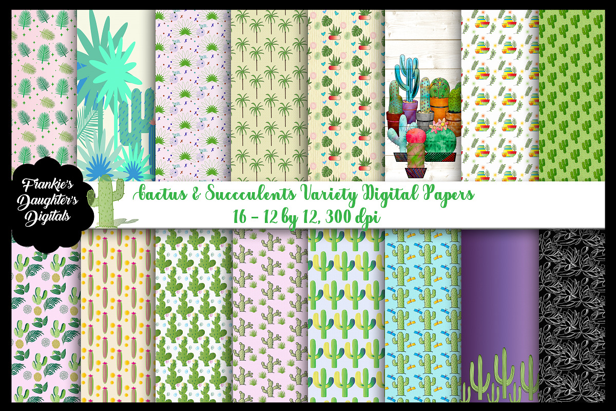 Cactus & Succulents Variety Papers in Patterns - product preview 8