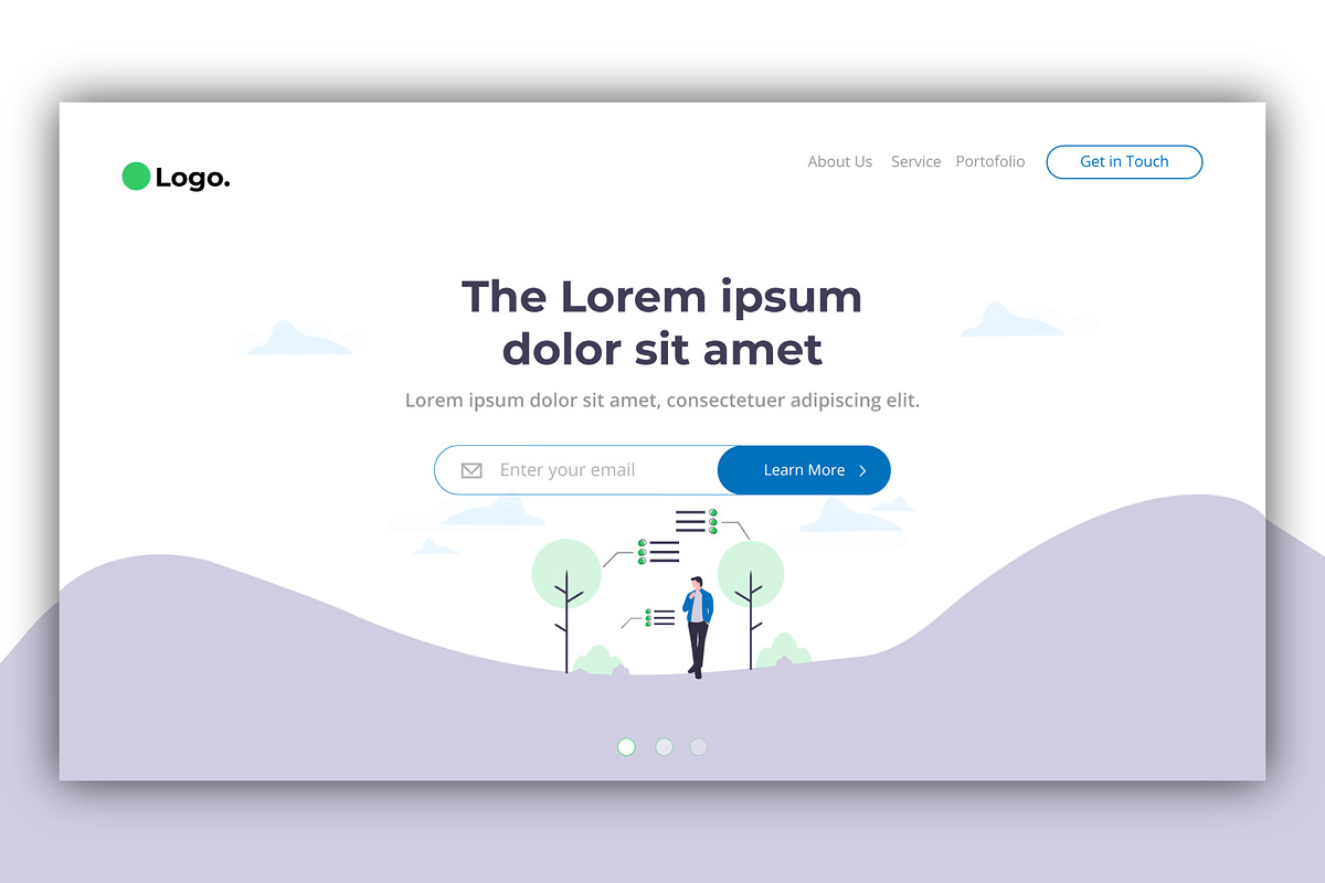 Corporate Hero Landing Page Template in Web Elements - product preview 8