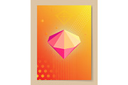 Pink Diamond on Poster with Gradient