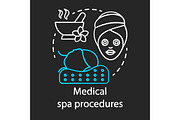 Medical spa procedures chalk icon