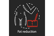 Fat reduction chalk icon