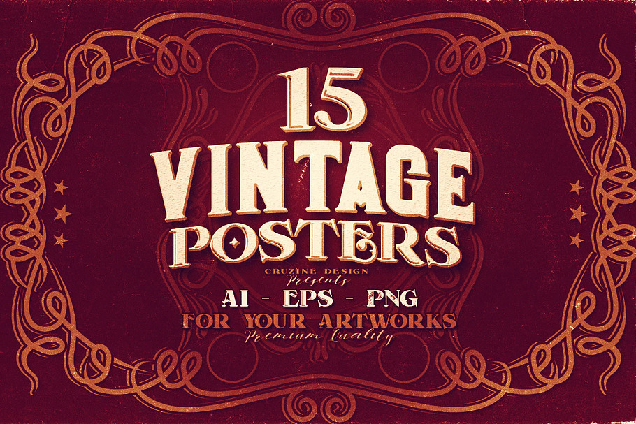 15 Vintage Posters in Graphics - product preview 8