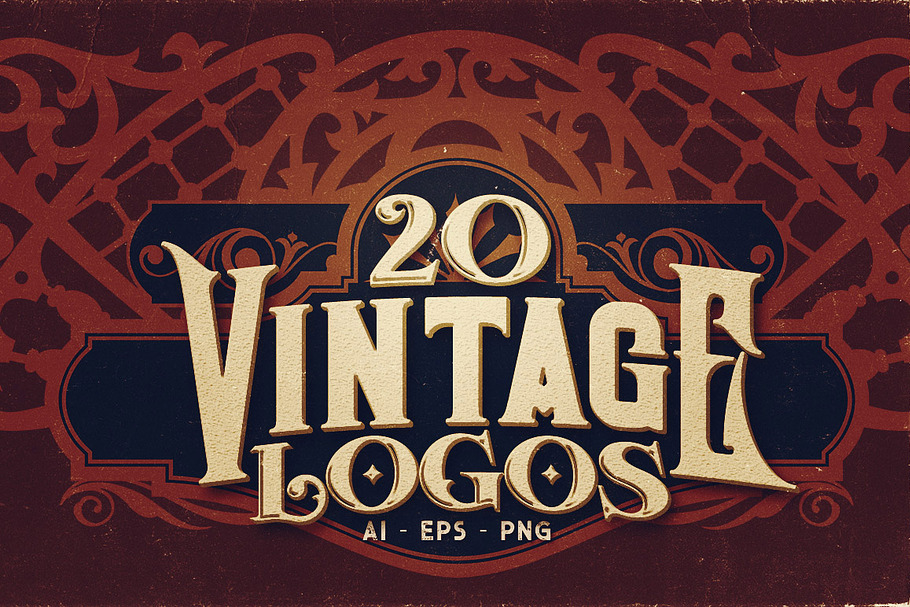 20 Vintage Logos in Graphics - product preview 8