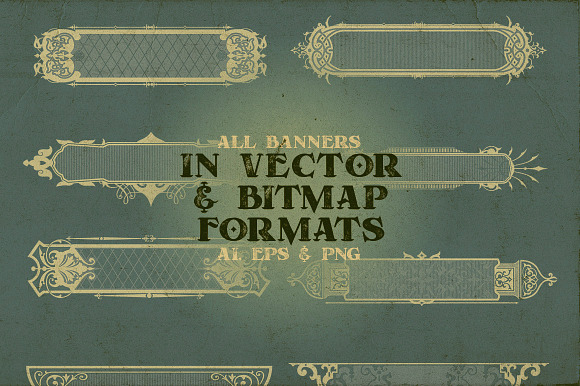 30 Vintage Ornamental Banners in Graphics - product preview 2