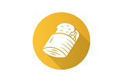 Sandwich bag flat design glyph icon