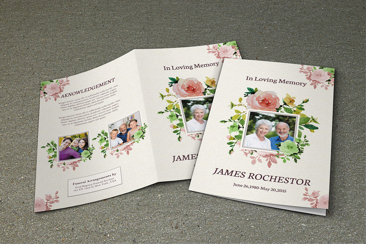 Funeral Program Template-V242 in Brochure Templates - product preview 8