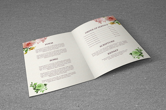 Funeral Program Template-V242 in Brochure Templates - product preview 1