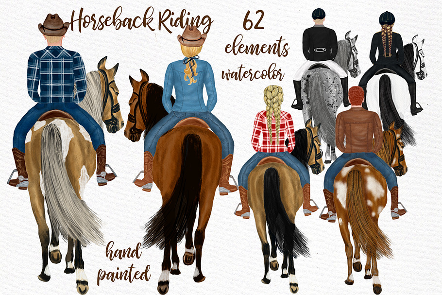 Horseback riding clipart Horse Png in Illustrations - product preview 8