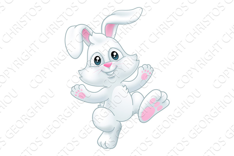 Easter Bunny Rabbit Cartoon in Illustrations - product preview 8