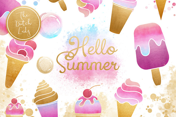 Summer Icecream & Popsicle Clipart