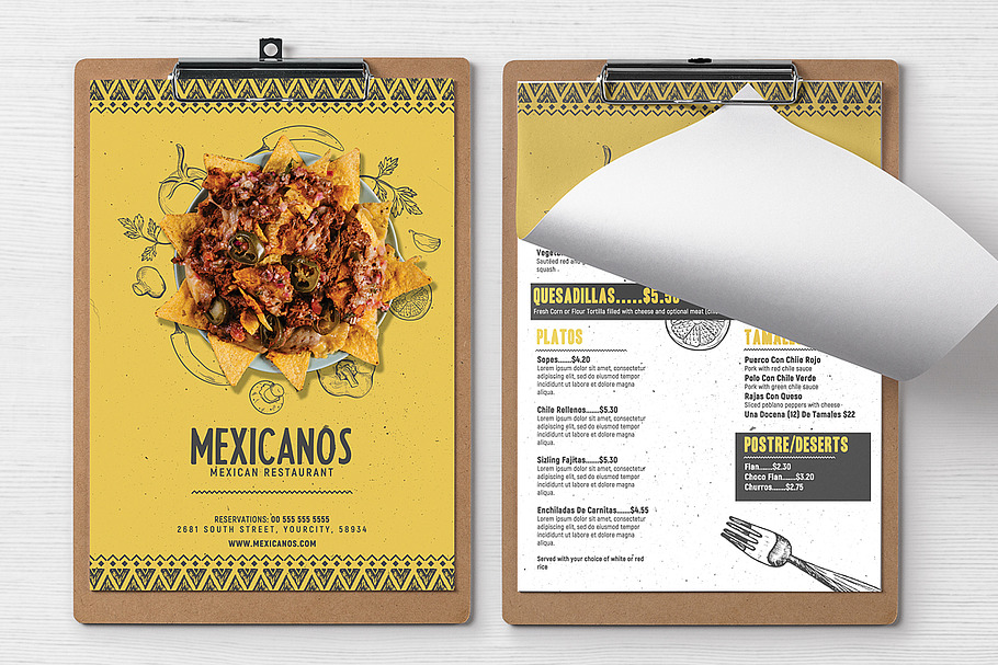 Mexican Food Menu Flyer Template in Flyer Templates - product preview 8
