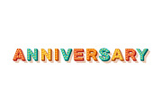 Anniversary carnival style lettering