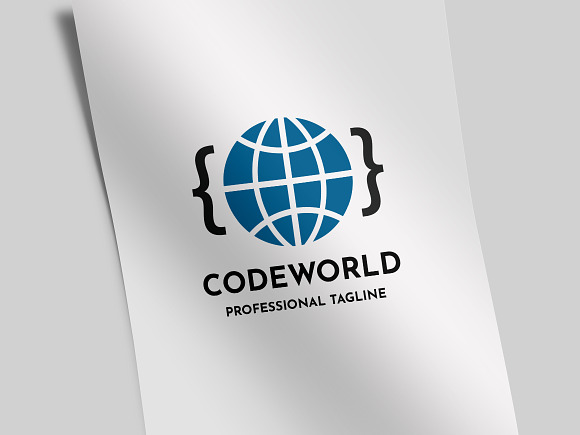 Code World Logo in Logo Templates - product preview 1
