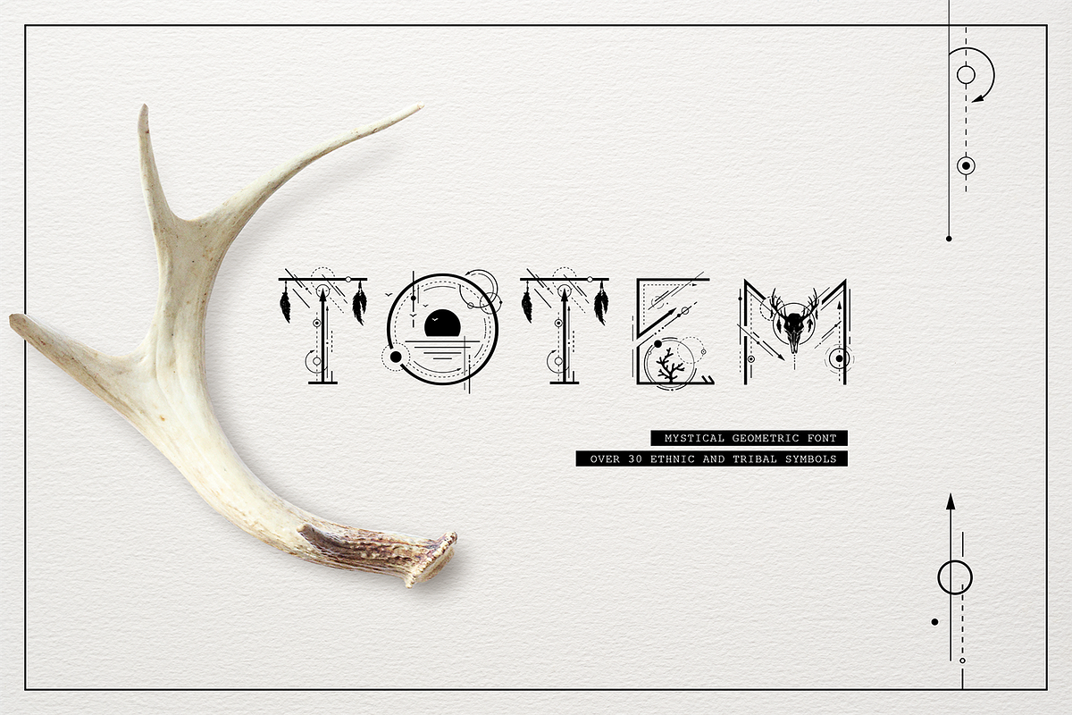 Totem. Mystical Geometric Font in Sans-Serif Fonts - product preview 8