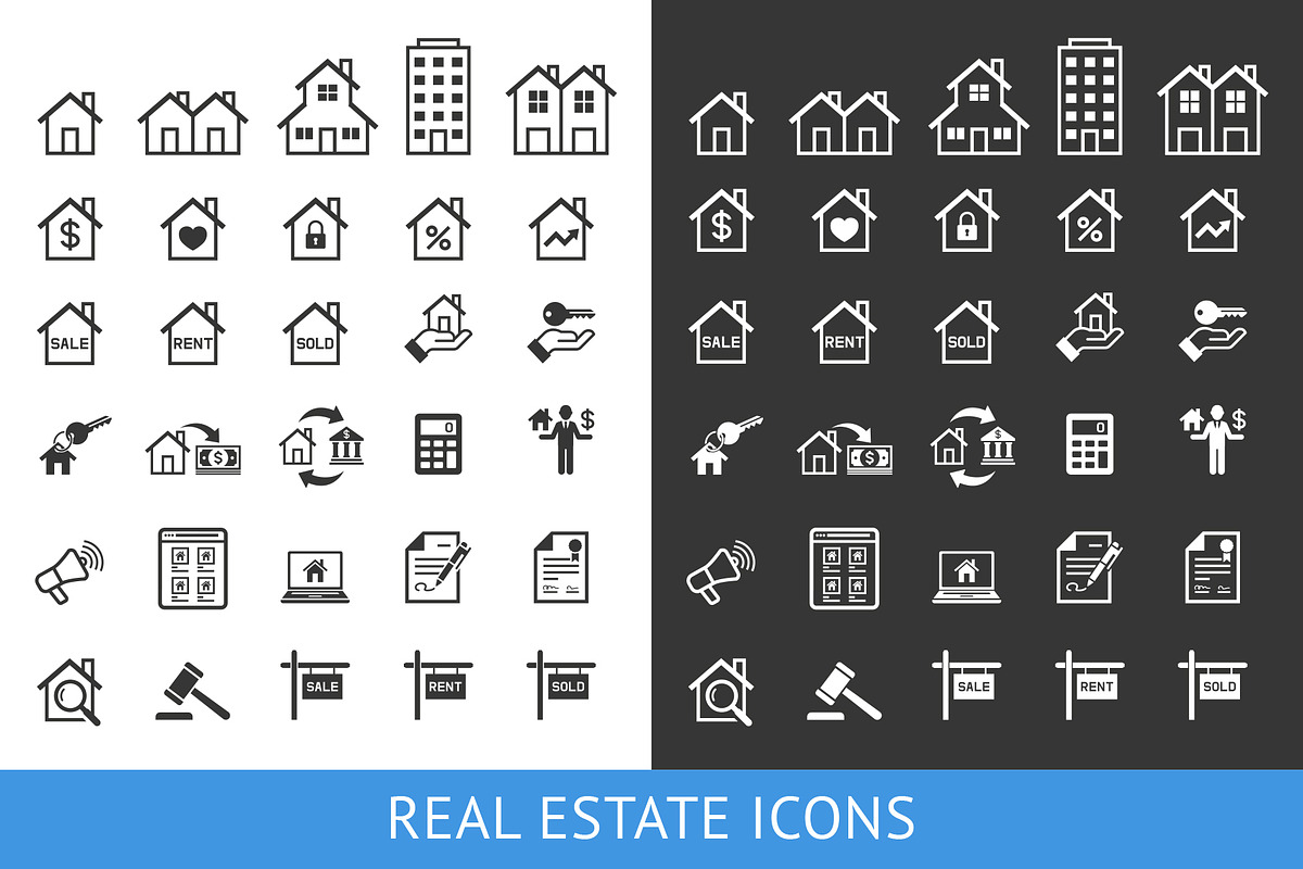 Real Estate Icons Set in Icons - product preview 8