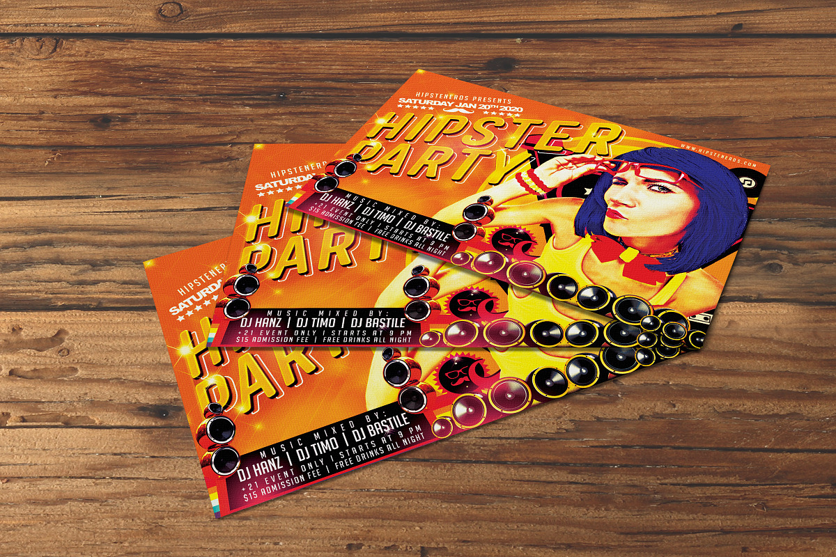 Hipster Flyer in Flyer Templates - product preview 8