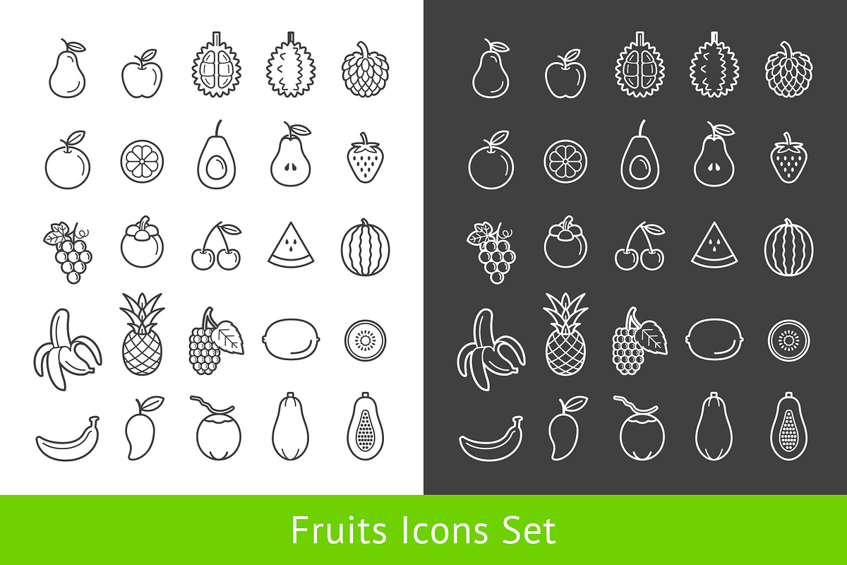 Fruits Icons Set in Icons - product preview 8