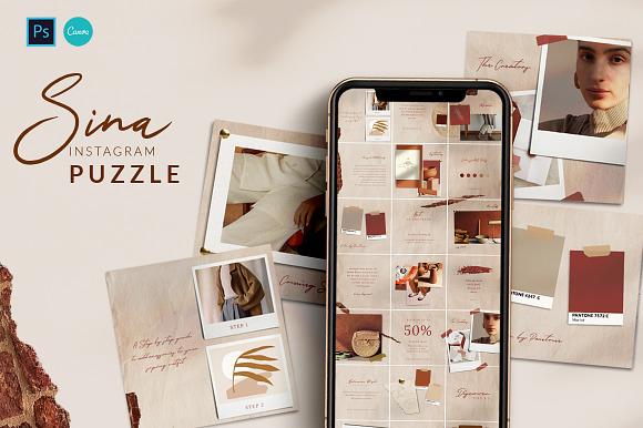 PUZZLE Bundle Instagram - PS & Canva in Instagram Templates - product preview 18