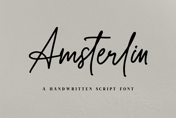 Amsterlin//Handwritten Script Font in Script Fonts - product preview 3