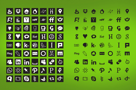 164 Vector Social Icons in Graphics - product preview 2