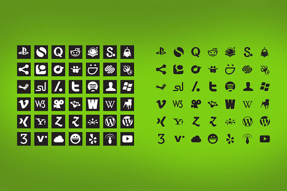 164 Vector Social Icons in Graphics - product preview 3