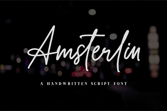 Amsterlin//Handwritten Script Font in Script Fonts - product preview 6