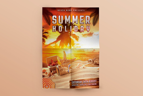 Summer Holiday Flyer in Flyer Templates - product preview 1