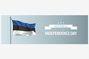 Estonia happy independence day vecto