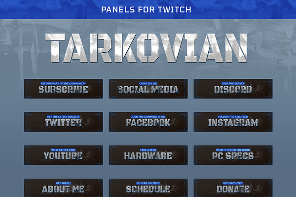 Tarkovian - Panels for Twitch