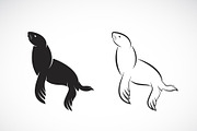 Vector of sea lion design. Animal.