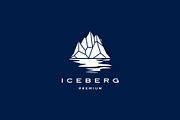 iceberg logo geometric illustration