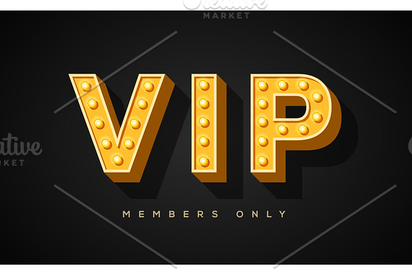 VIP only vector banner template