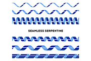 Blue seamless serpentine set