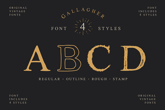 Gallagher - Vintage Serif Typeface in Serif Fonts - product preview 1